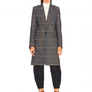 Chloé Checked Houndstooth Woven Coat (Pre-Fall 2018)